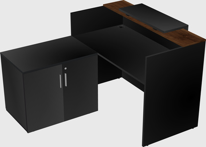 L-shaped modular reception