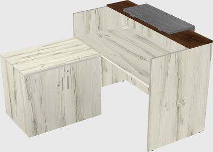 L-shaped modular reception