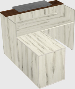 L-shaped modular reception