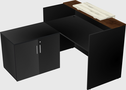 L-shaped modular reception