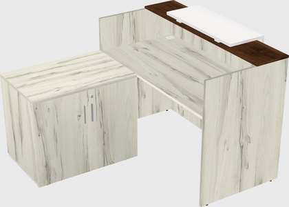 L-shaped modular reception