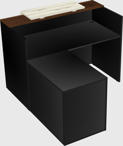 L-shaped modular reception