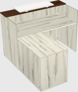L-shaped modular reception