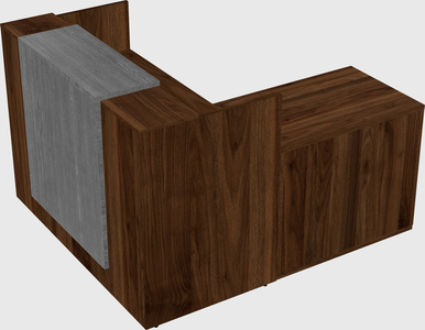 L-shaped modular reception