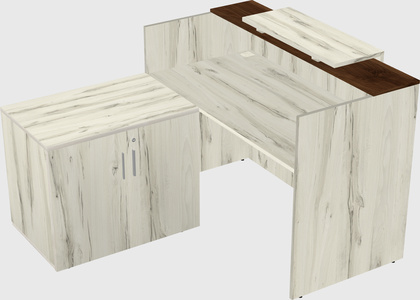 L-shaped modular reception
