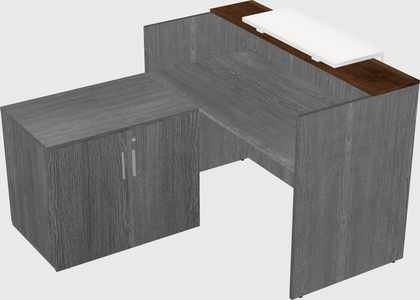 L-shaped modular reception