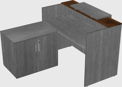 L-shaped modular reception