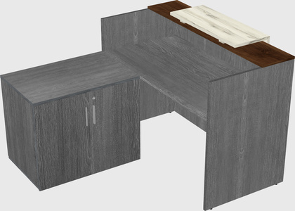 L-shaped modular reception