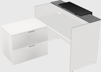 L-shaped modular reception