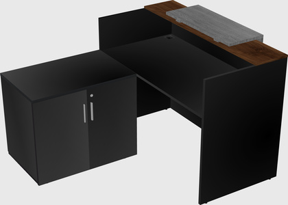 L-shaped modular reception