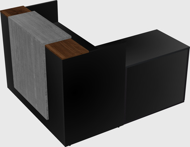 L-shaped modular reception
