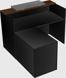L-shaped modular reception