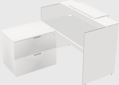 L-shaped modular reception