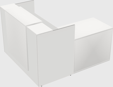 L-shaped modular reception