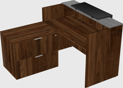L-shaped modular reception