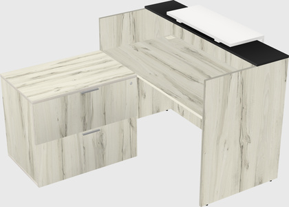 L-shaped modular reception