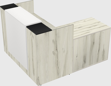 L-shaped modular reception