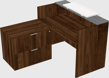 L-shaped modular reception