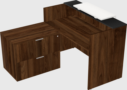 L-shaped modular reception