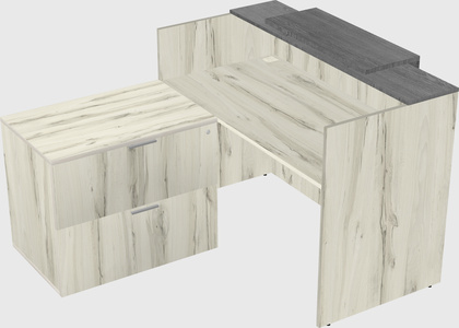 L-shaped modular reception