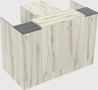 L-shaped modular reception