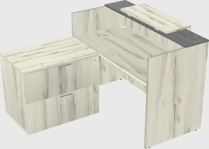 L-shaped modular reception