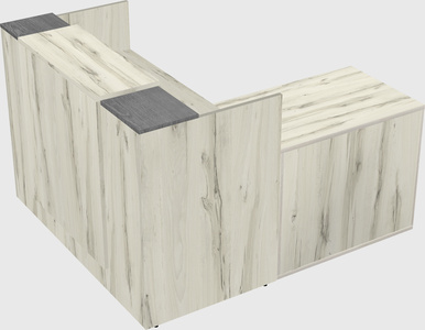 L-shaped modular reception