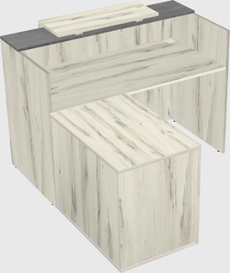 L-shaped modular reception