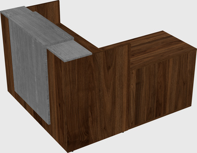 L-shaped modular reception