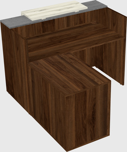L-shaped modular reception