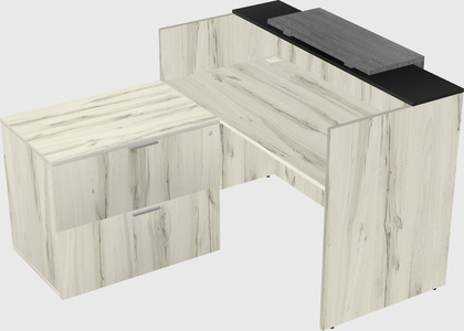 L-shaped modular reception
