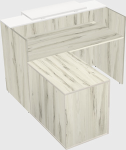 L-shaped modular reception
