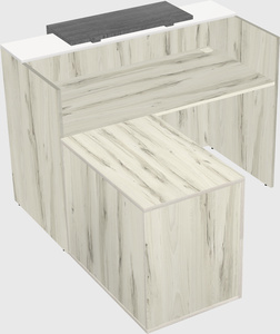 L-shaped modular reception