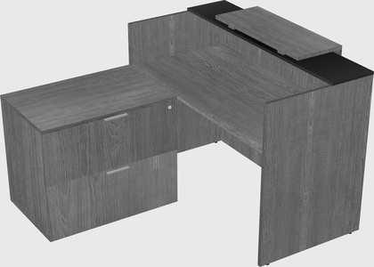 L-shaped modular reception