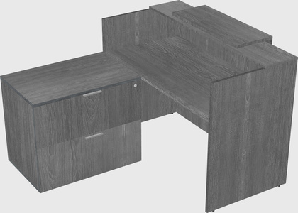 L-shaped modular reception