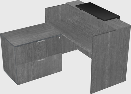 L-shaped modular reception