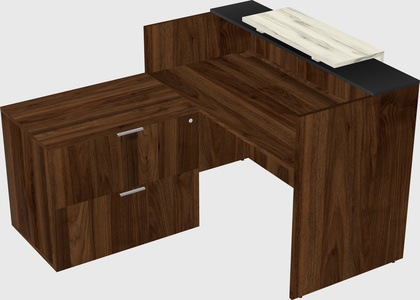 L-shaped modular reception