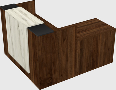 L-shaped modular reception