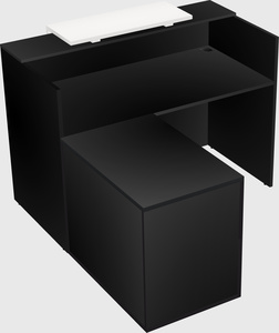 L-shaped modular reception
