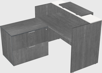 L-shaped modular reception