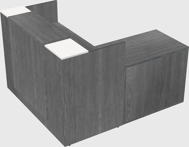L-shaped modular reception
