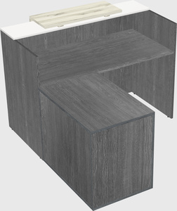 L-shaped modular reception