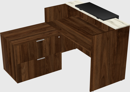 L-shaped modular reception