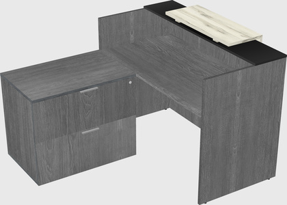 L-shaped modular reception