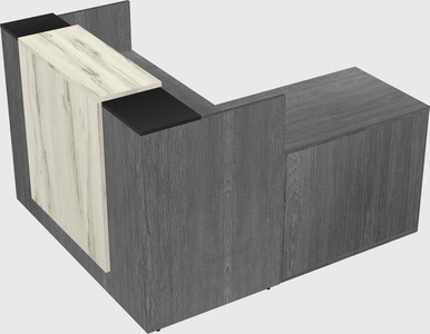 L-shaped modular reception