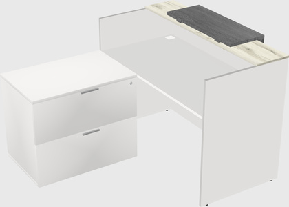 L-shaped modular reception