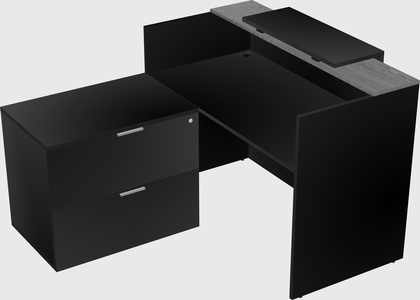 L-shaped modular reception