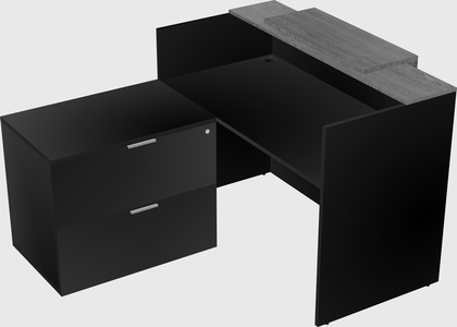 L-shaped modular reception