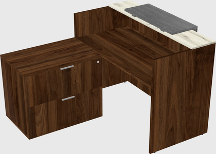 L-shaped modular reception