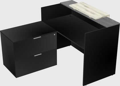 L-shaped modular reception